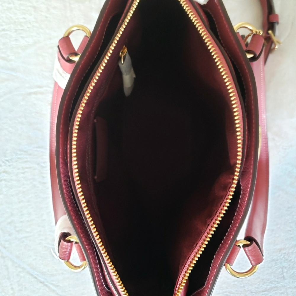 COACH Remi Dusty Rose Genuine Pebbled Leather Satchel—NWT - Picture 8 of 14